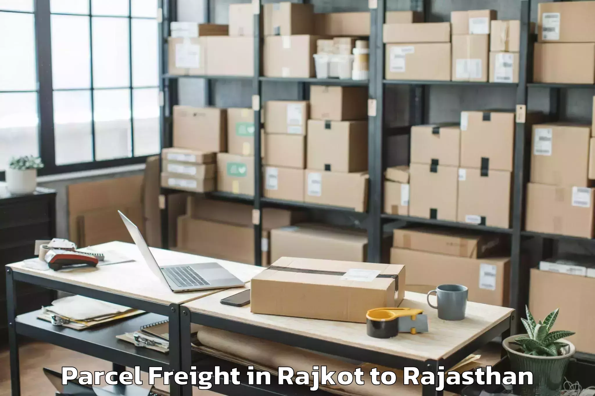 Discover Rajkot to Bari Sadri Parcel Freight